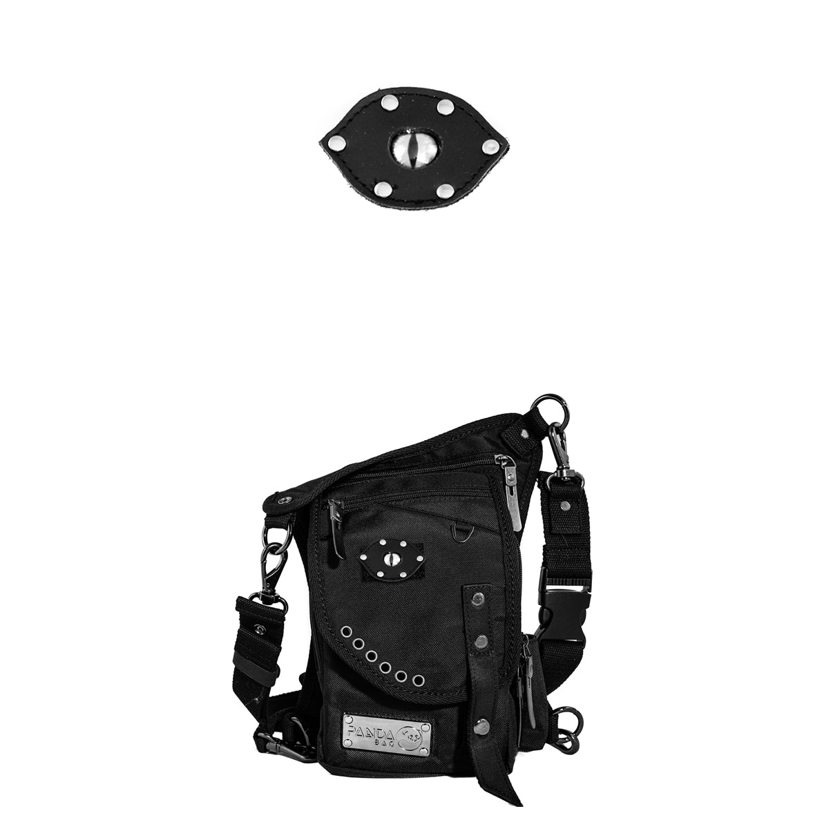black backpack leather patches Evil Eye Leather Patches – UUB